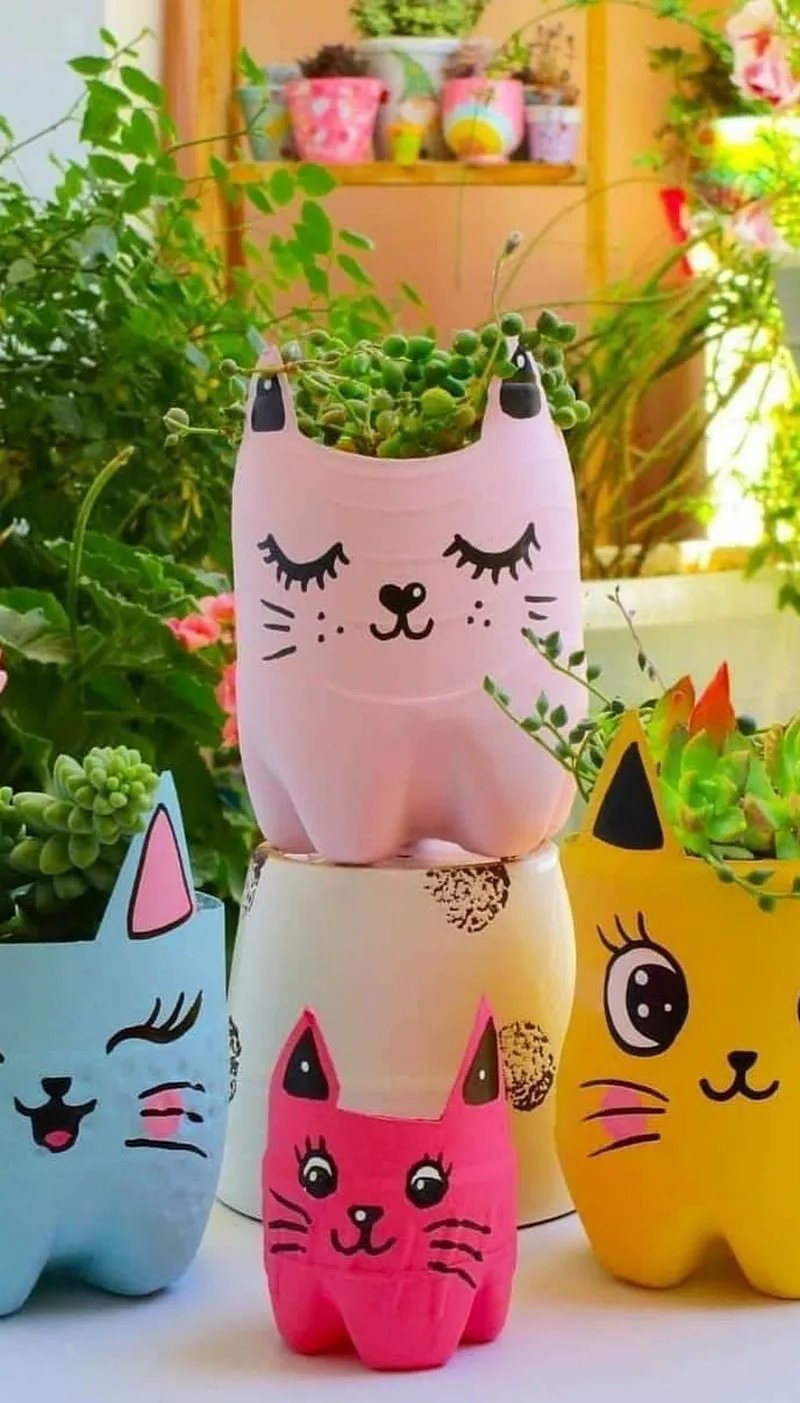 hình ảnh chậu cây tái chế 4