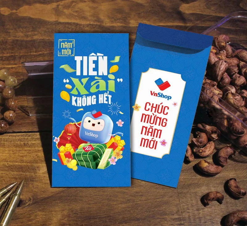 Lì xì Tết in hình câu chúc năm mới ý nghĩa