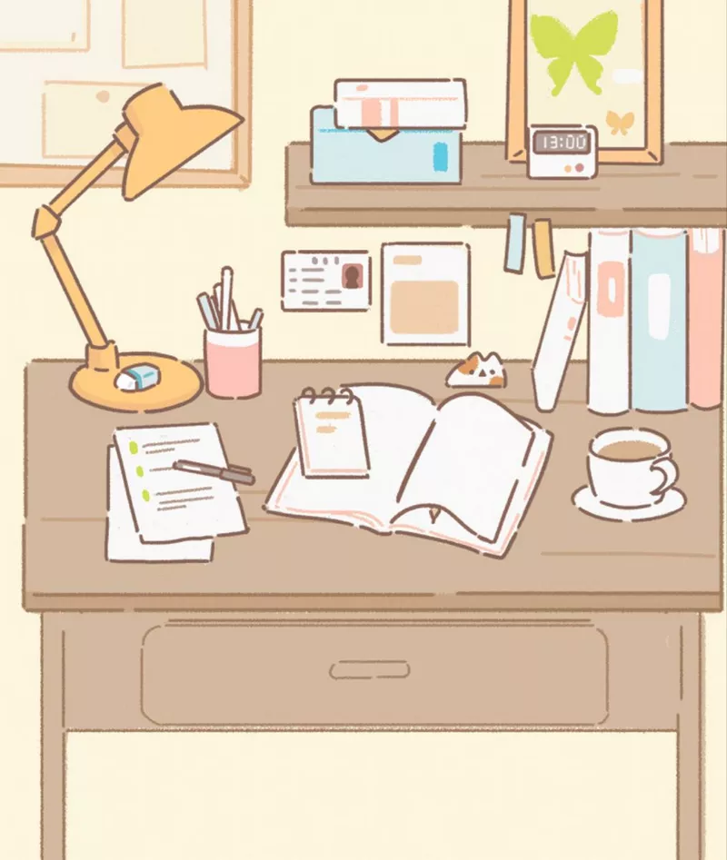 Vẽ góc học tập nhỏ nhưng đầy đủ tiện nghi