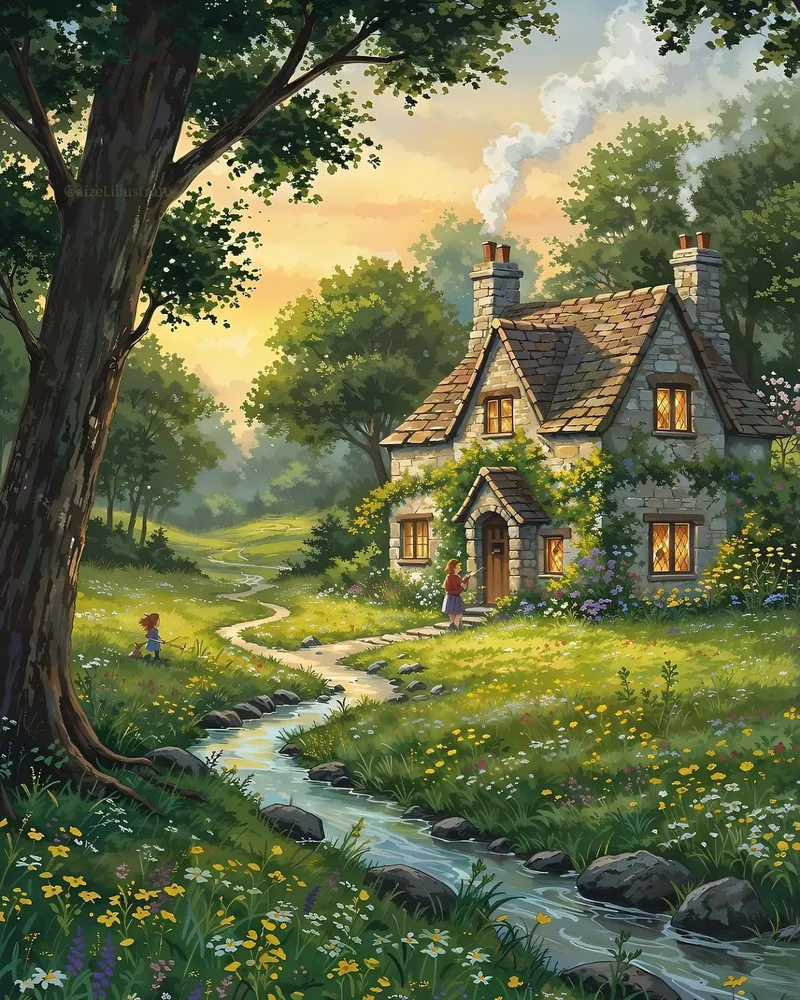 ý tưởng vẽ ngôi nhà trong tranh 20