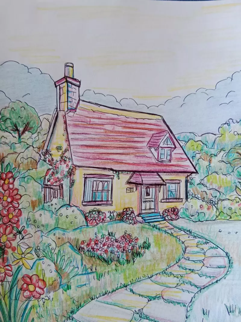 ý tưởng vẽ ngôi nhà trong tranh 21