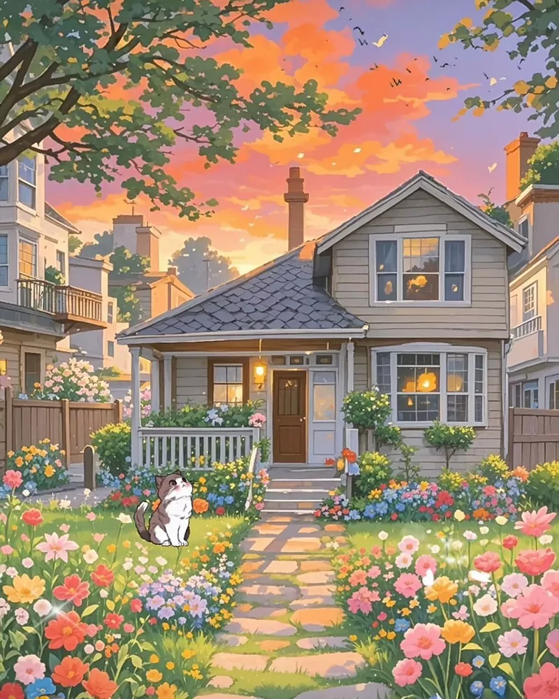 ý tưởng vẽ ngôi nhà trong tranh 22