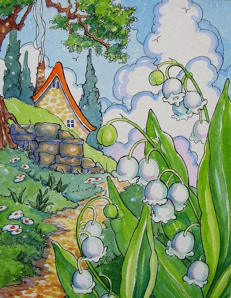 ý tưởng vẽ ngôi nhà trong tranh 23