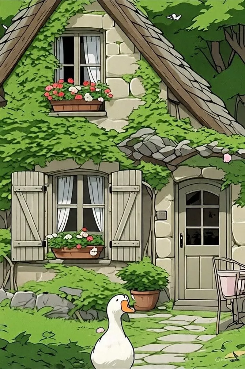 ý tưởng vẽ ngôi nhà trong tranh 37