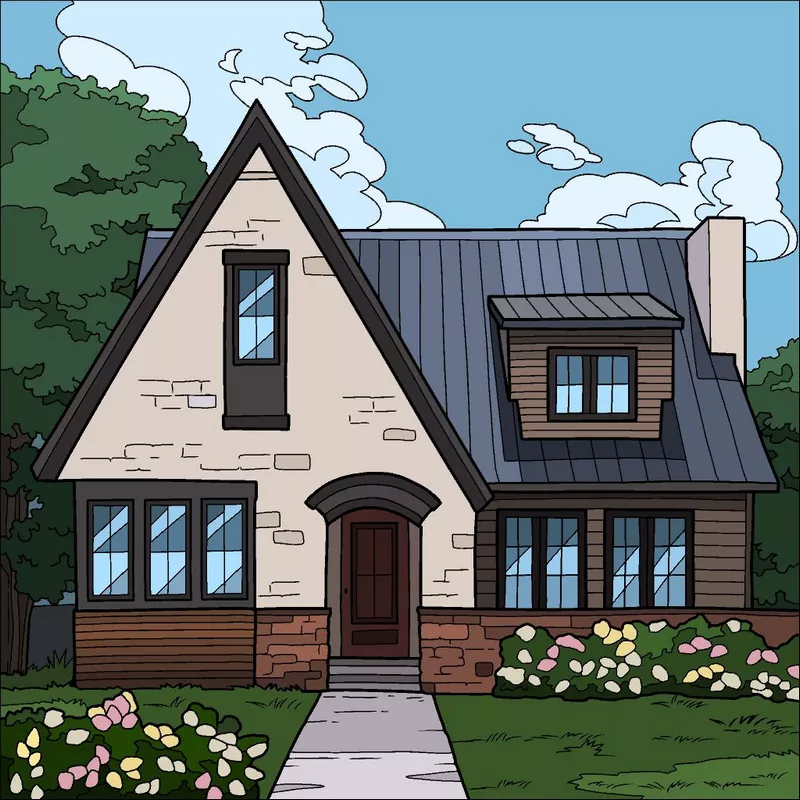 ý tưởng vẽ ngôi nhà trong tranh 4