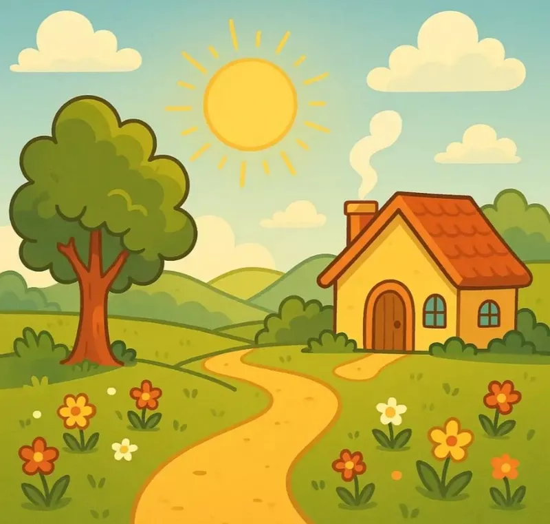 ý tưởng vẽ ngôi nhà trong tranh 8