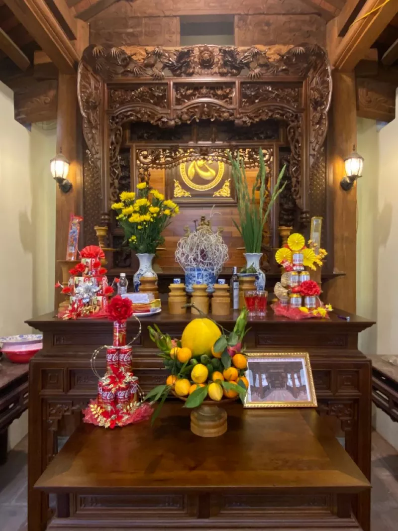 trang trí bàn thờ ngày tết 15