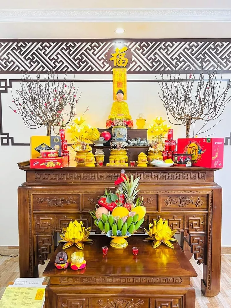 trang trí bàn thờ ngày tết 16