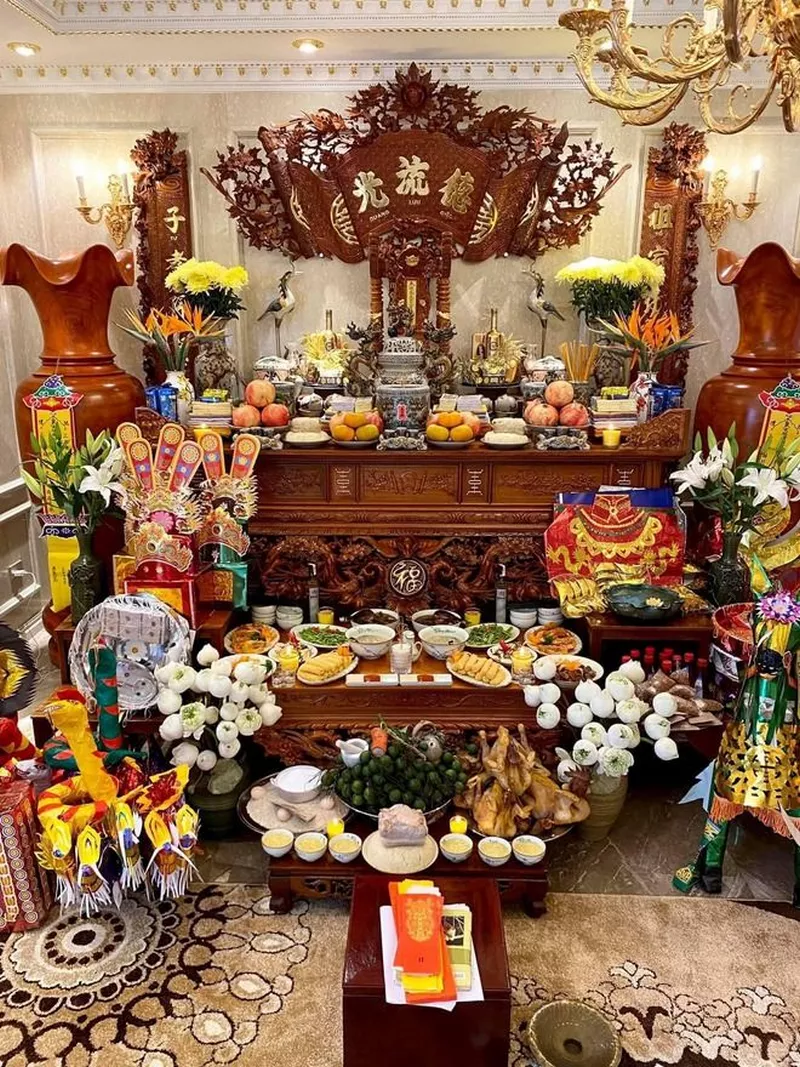 trang trí bàn thờ ngày tết 19