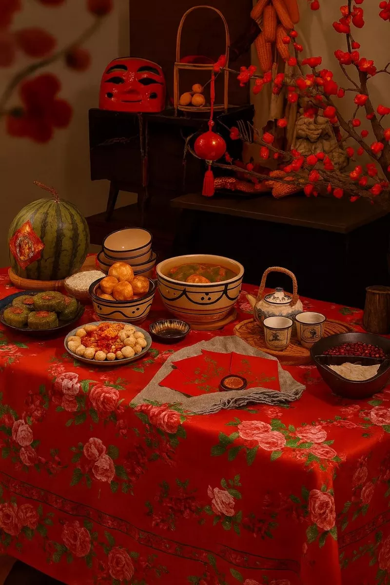 trang trí bàn thờ ngày tết 20