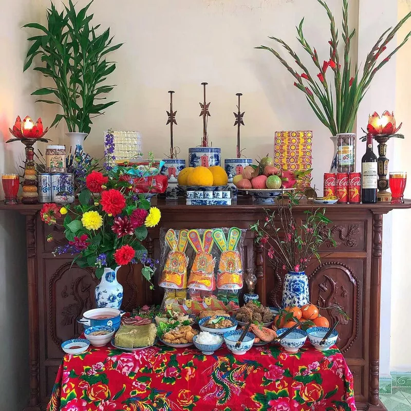 trang trí bàn thờ ngày tết 22