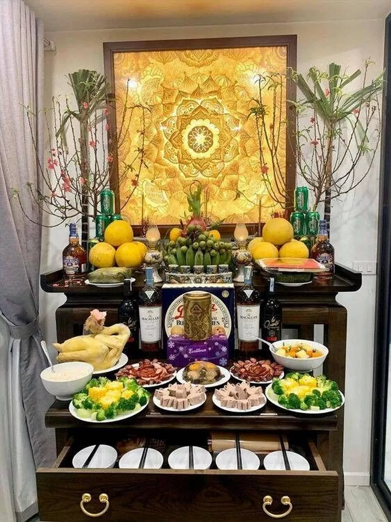 trang trí bàn thờ ngày tết 32