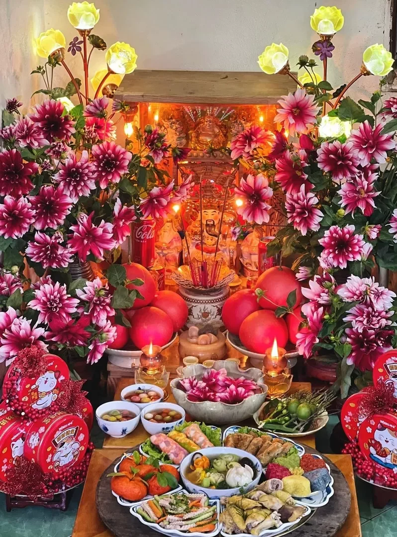 trang trí bàn thờ ngày tết 33