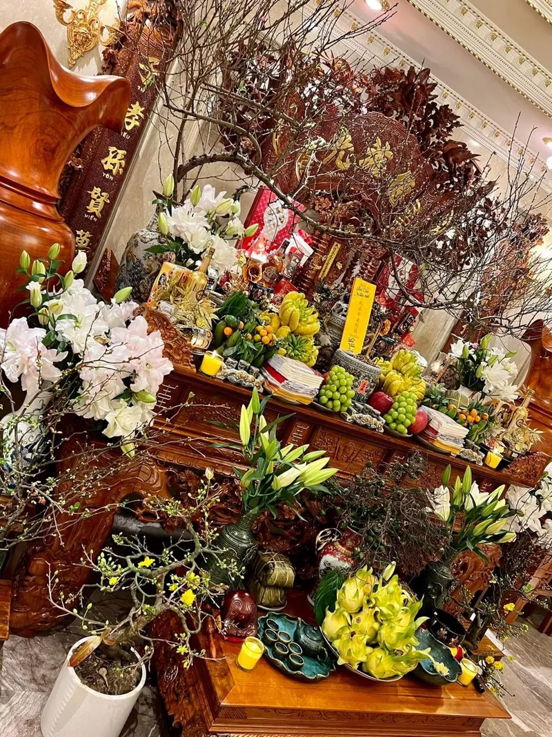 trang trí bàn thờ ngày tết 35