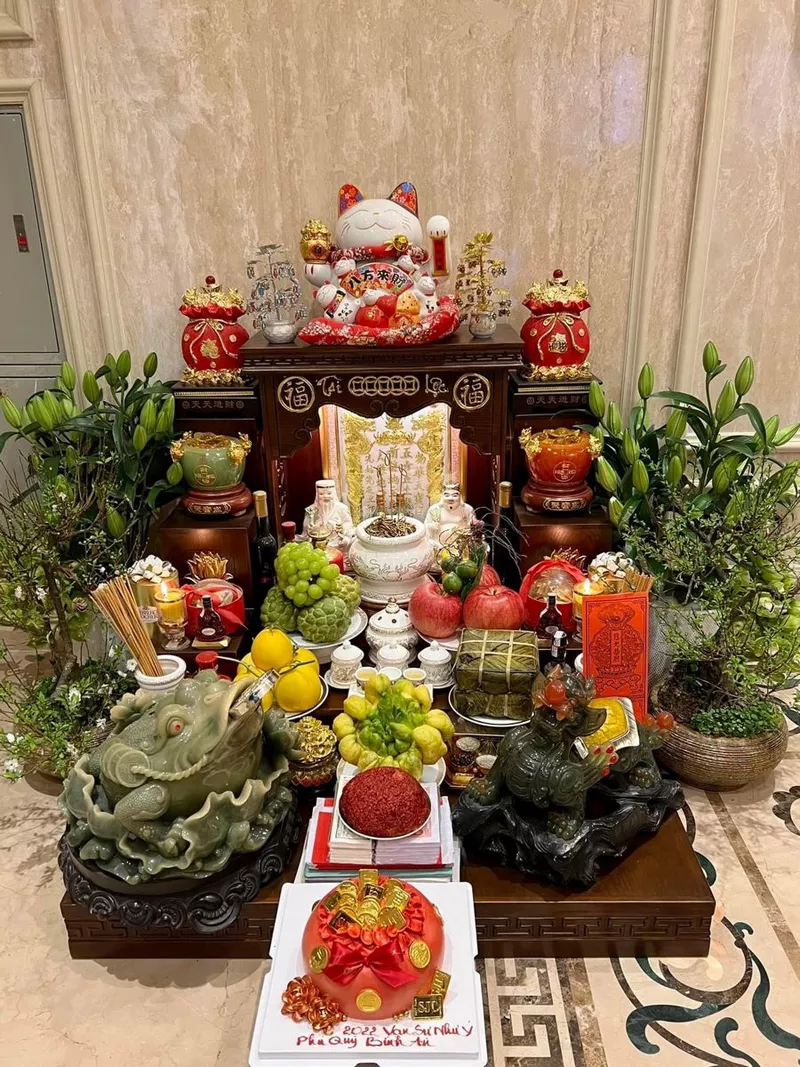 trang trí bàn thờ ngày tết 8