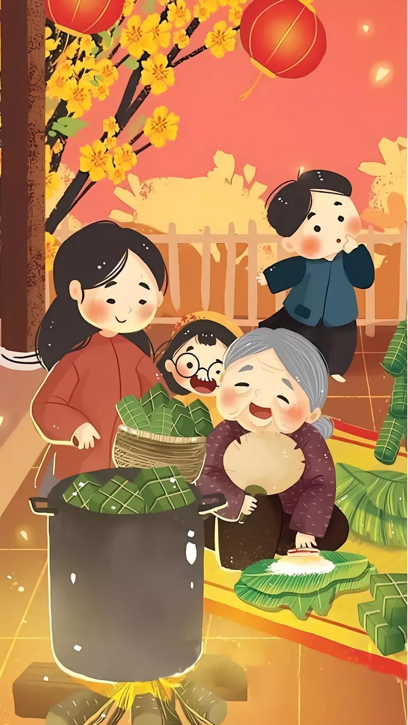 ý tưởng vẽ tranh tết 12