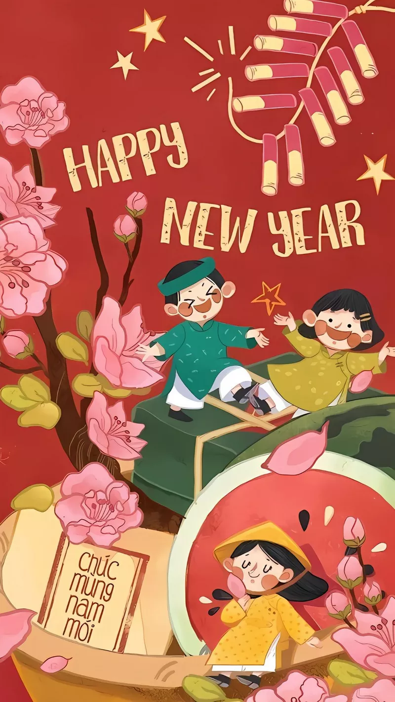 ý tưởng vẽ tranh tết 15