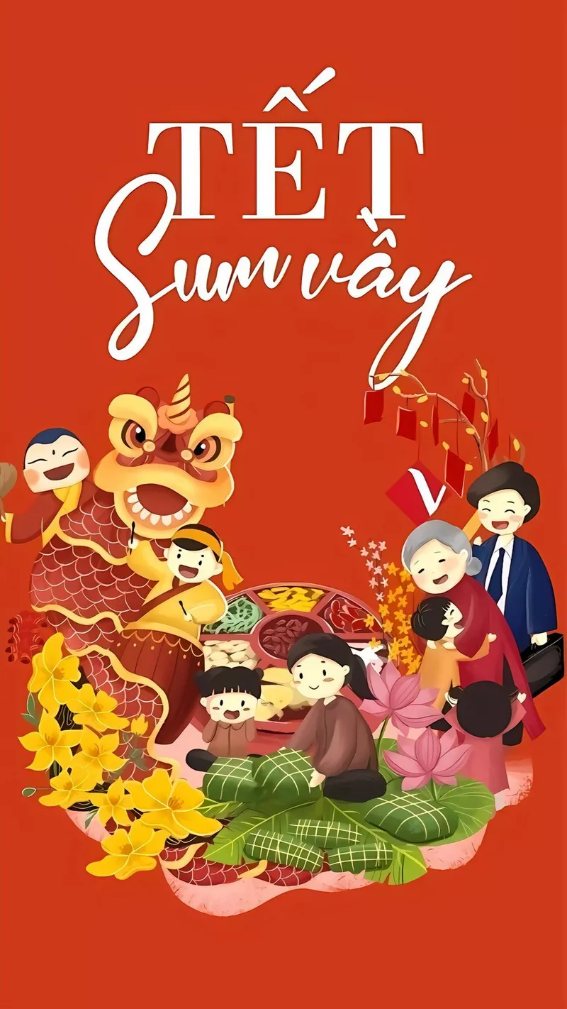 ý tưởng vẽ tranh tết 4