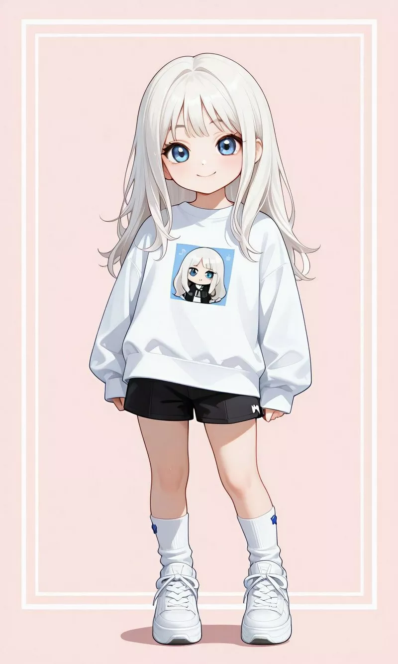 Ảnh chibi nữ cute đơn giản mà đáng yêu