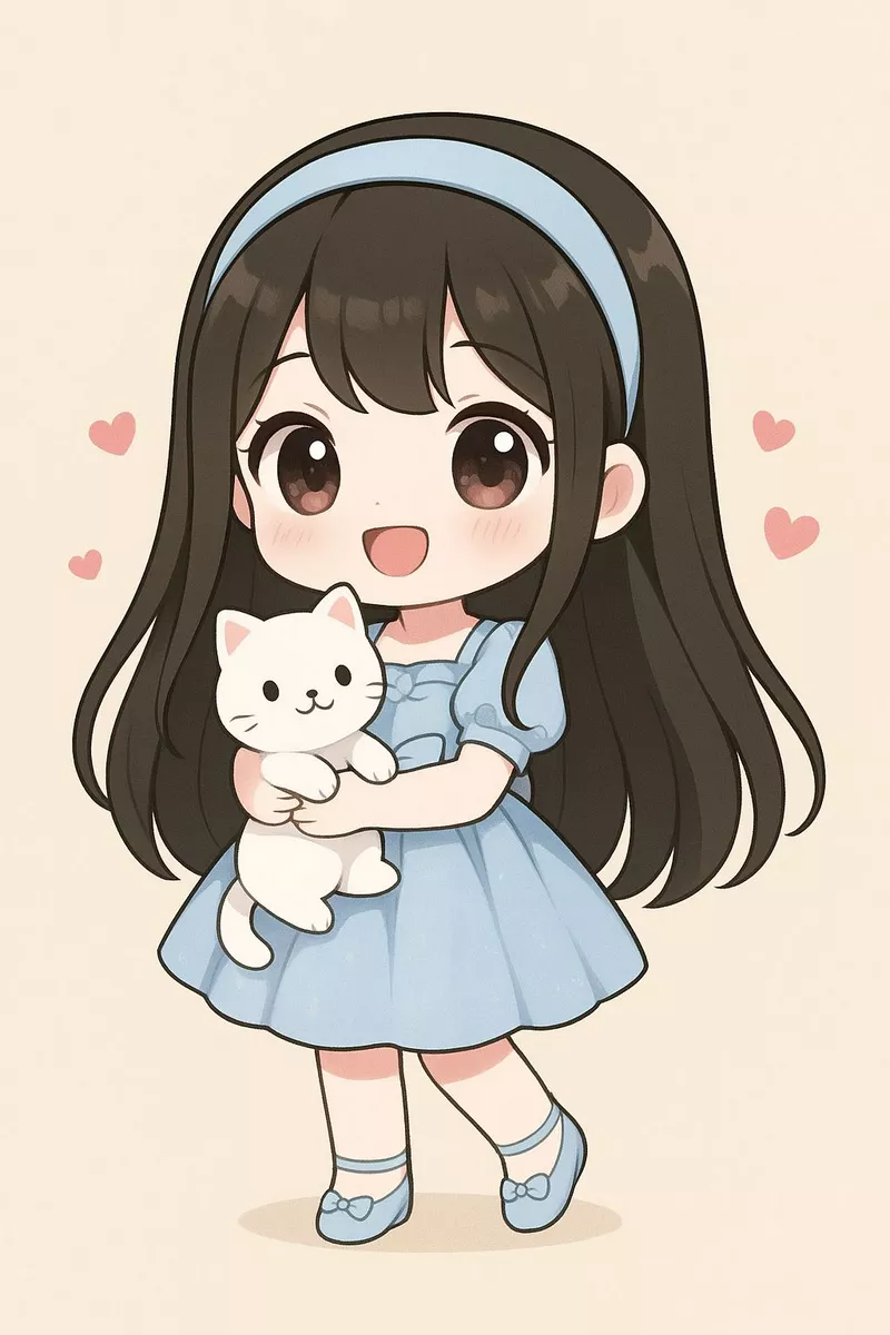 Ảnh chibi nữ cute phong cách kawaii Nhật Bản