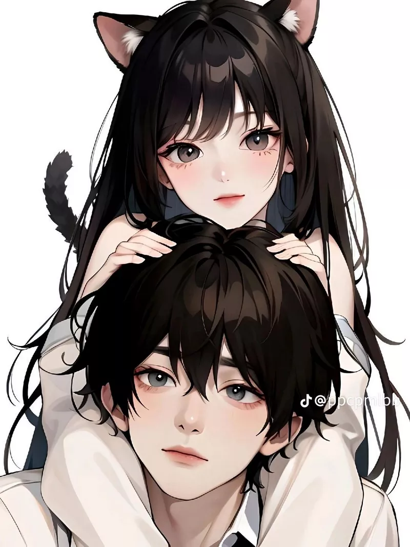 Avatar đôi cute nam nữ phong cách Hàn Quốc