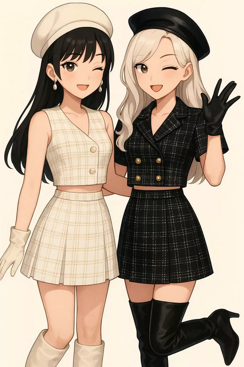 Avatar đôi cute nữ nữ đáng yêu và cá tính