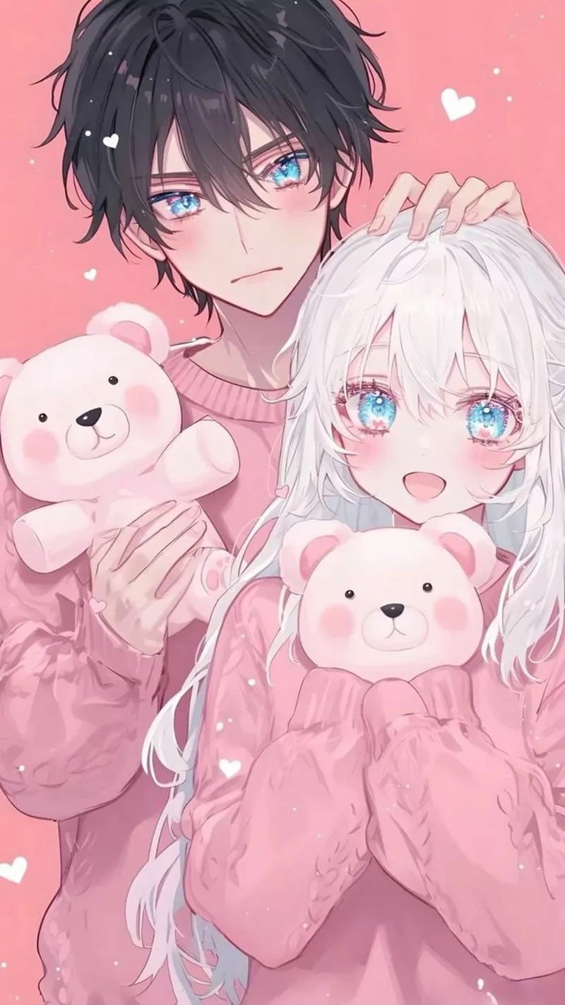 Avatar đôi cute phong cách anime Hàn Quốc