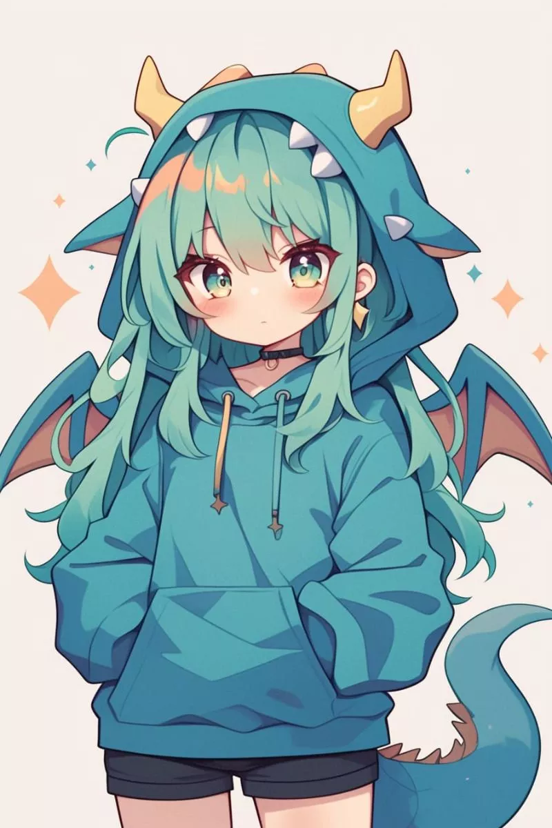 Chibi nữ dễ thương mắt to long lanh