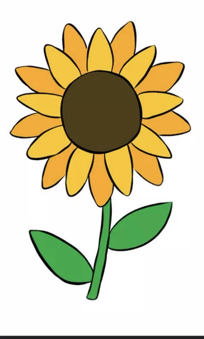 Hướng dẫn vẽ hoa hướng dương cute cho sổ tay