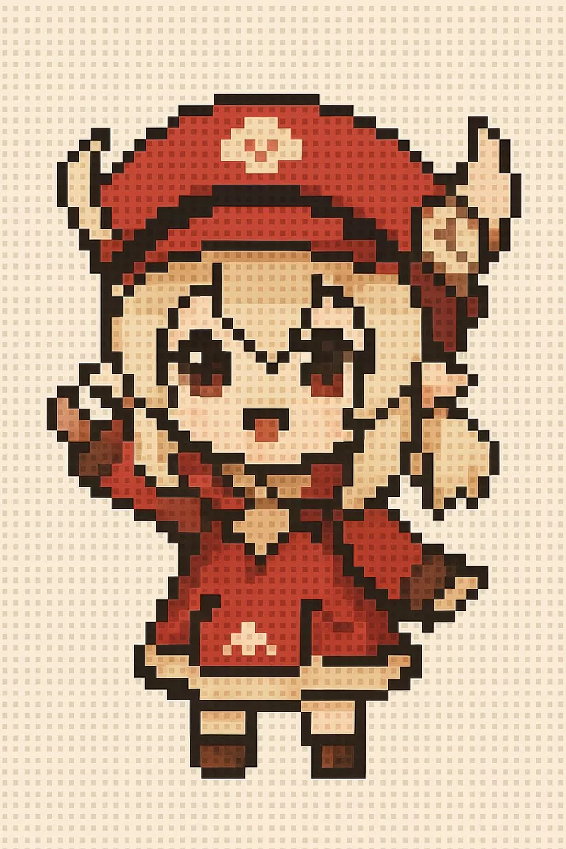 Tranh pixel handmade ghép hạt perler tỉ mỉ