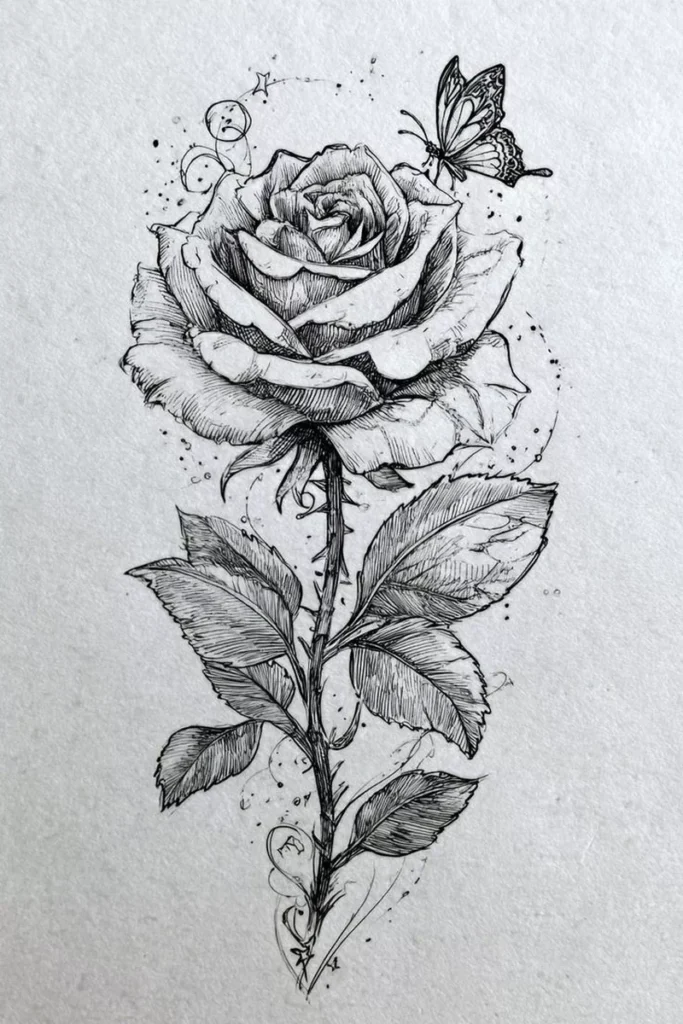 Vẽ hoa hồng bằng bút chì siêu chân thực cho người mới bắt đầu