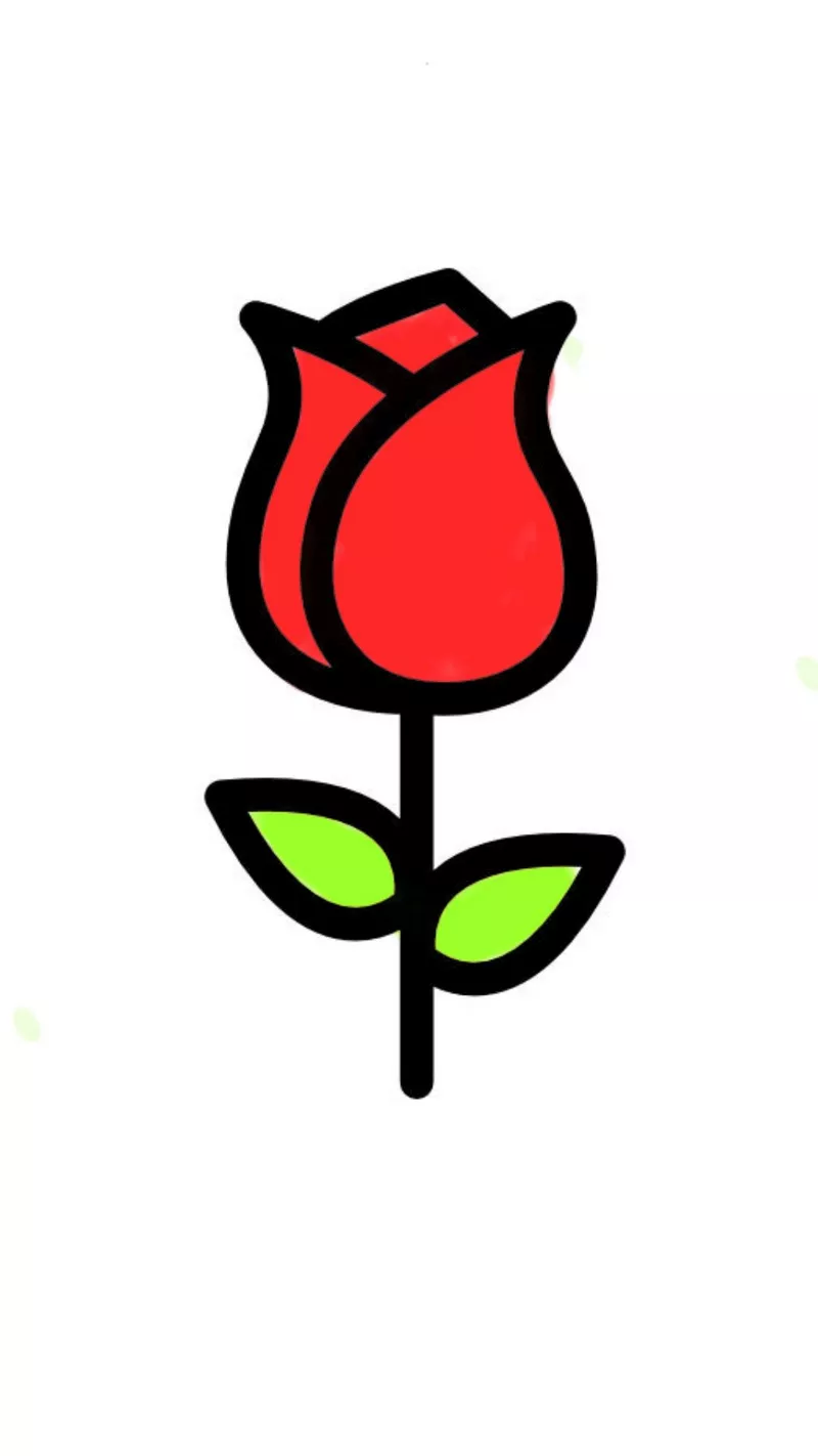 Vẽ hoa hồng mini cute siêu dễ thương