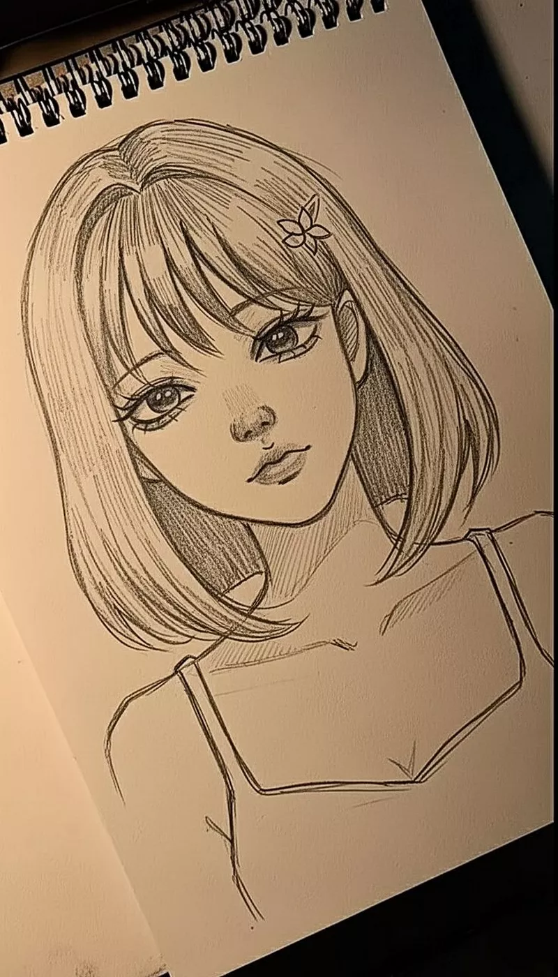 Vẽ người nữ tóc ngắn cá tính