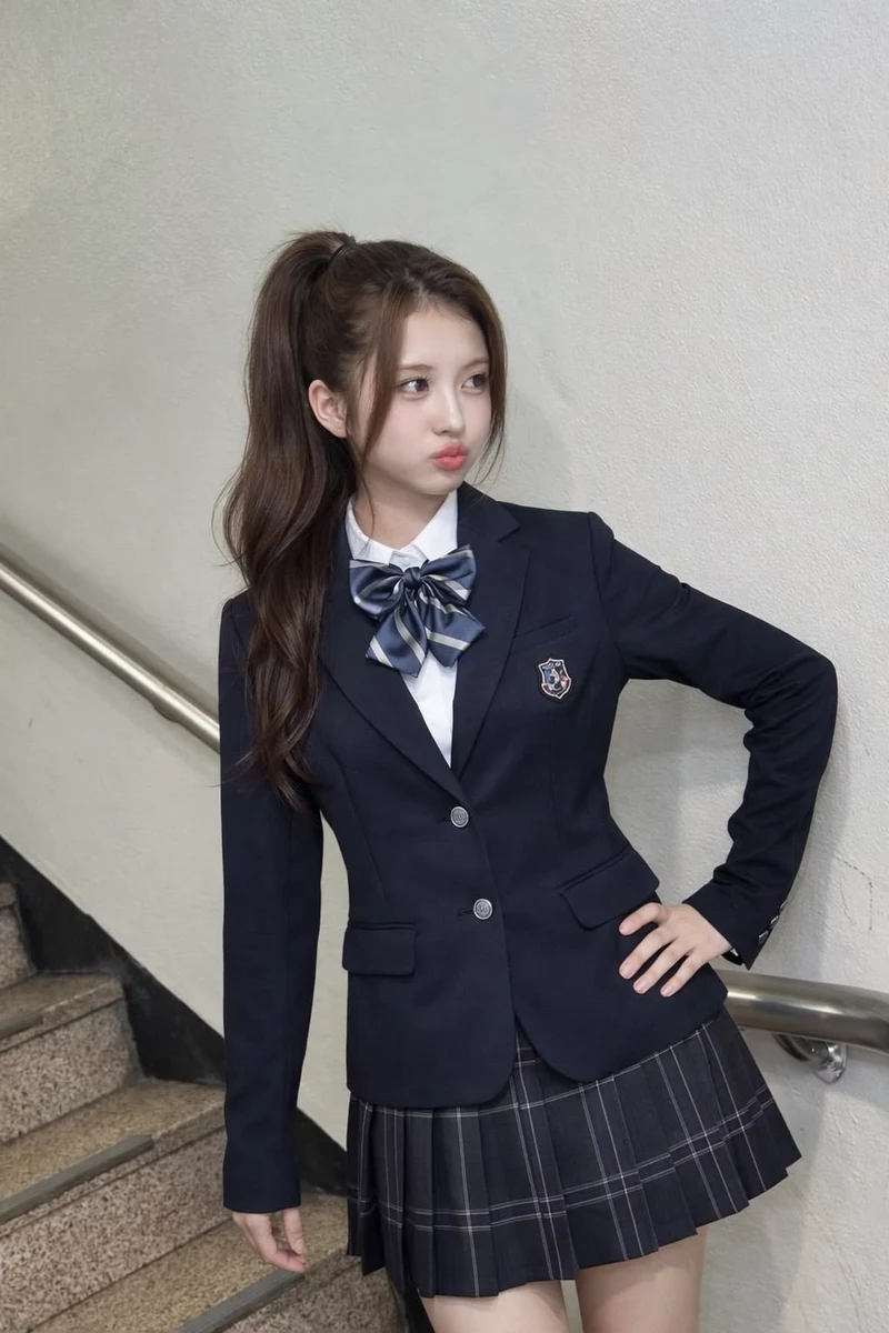 Ảnh Nữ Sinh Váy Ngắn Phong Cách Học Đường Đáng Yêu