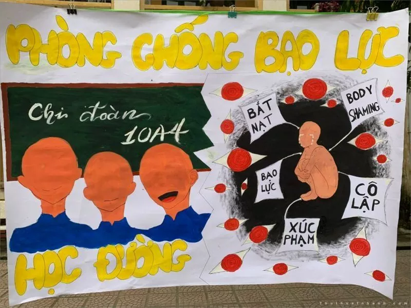 Hình Ảnh Cảnh Báo Bạo Lực Học Đường Trong Trường Học