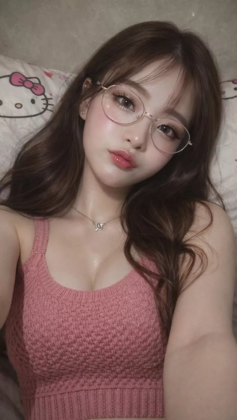 Nữ Sinh Đeo Kính Đẹp Tự Nhiên