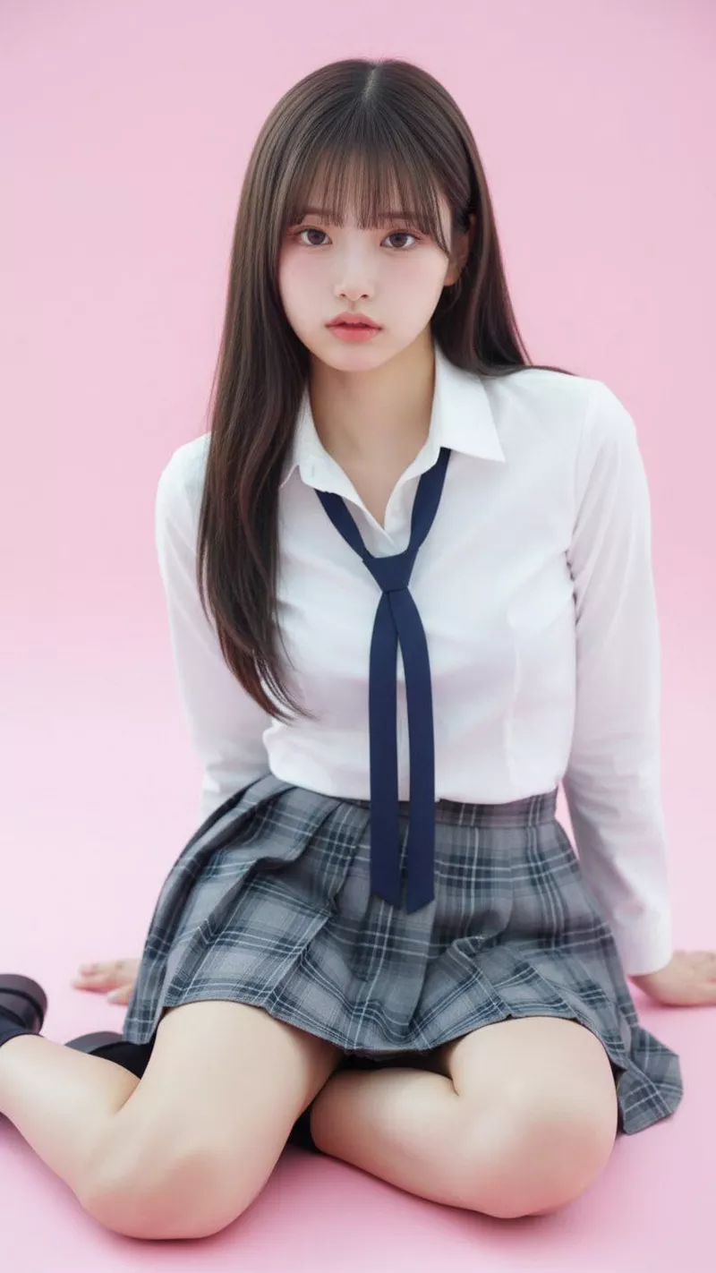 Nữ Sinh Mặc Váy Ngắn Tạo Dáng Dễ Thương