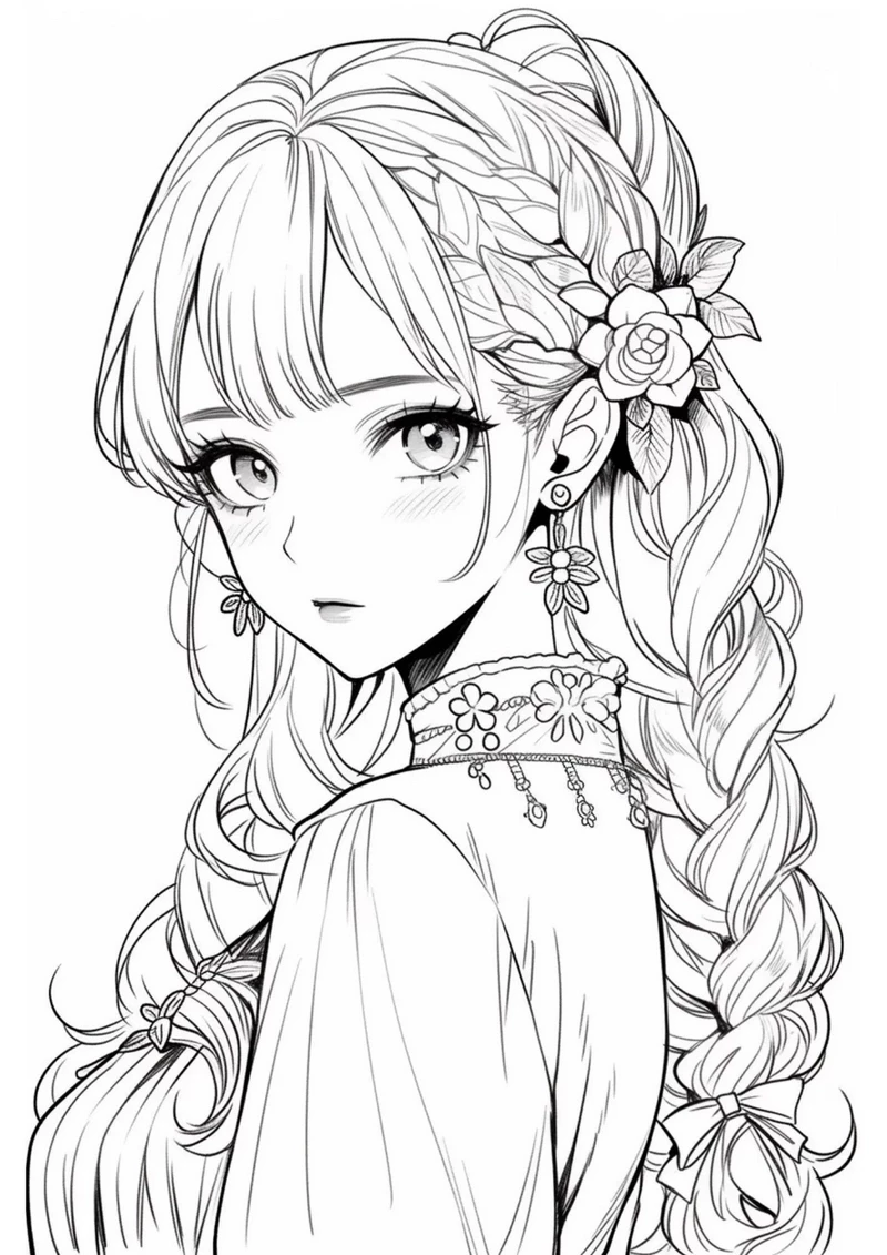 Tranh Tô Màu Anime Đáng Yêu Cho Trẻ Em