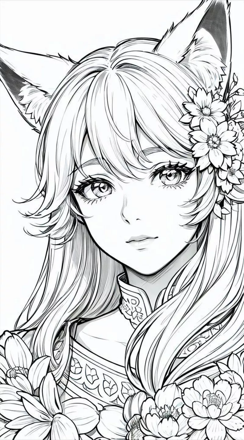 Tranh Tô Màu Anime Dễ Thương Cho Học Sinh