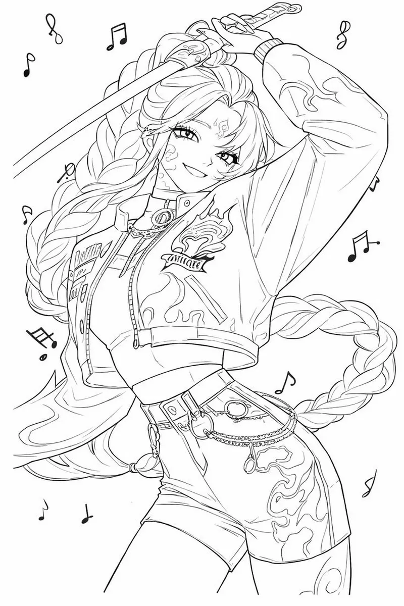 Tranh Tô Màu Anime Dễ Tô Không Bị Lệch Màu