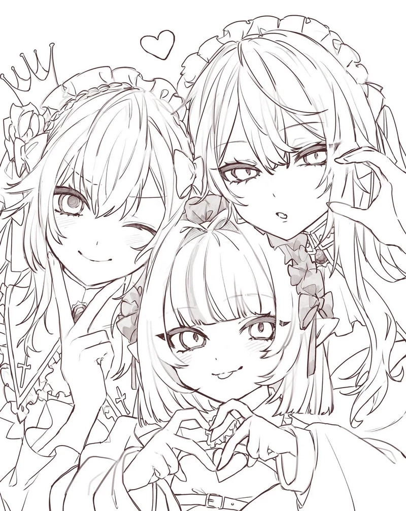 Tranh Tô Màu Anime Đẹp Lung Linh Dễ Tô