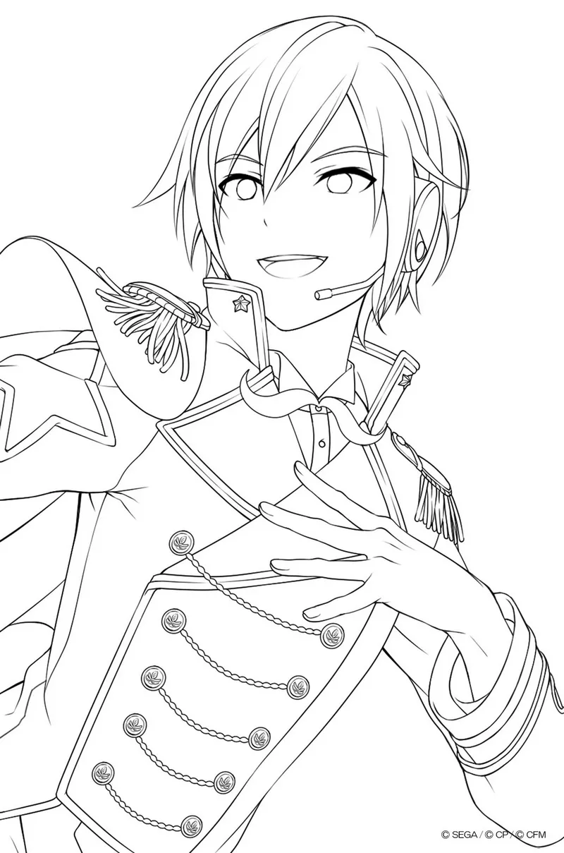 Tranh Tô Màu Anime Nam Lạnh Lùng Cực Ngầu