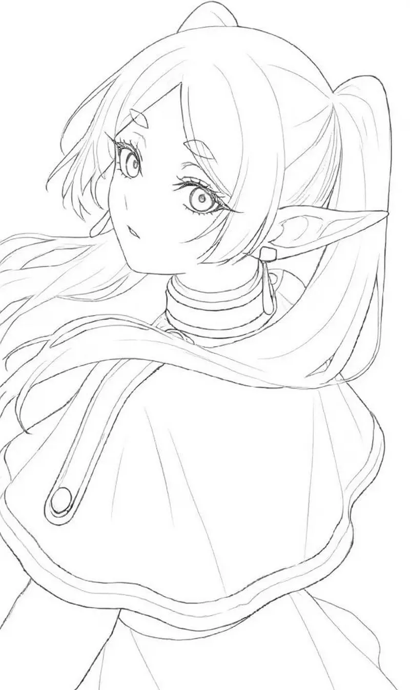 Tranh Tô Màu Anime Nữ Cute Đang Gây Sốt