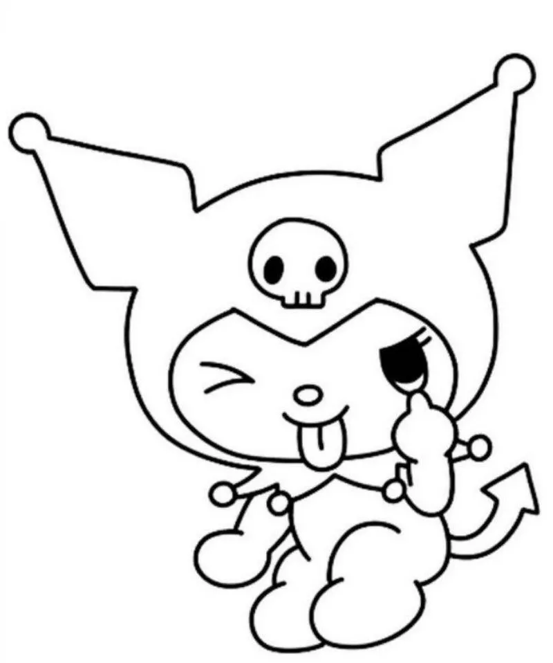 Tranh Tô Màu Kuromi Cute Siêu Đáng Yêu