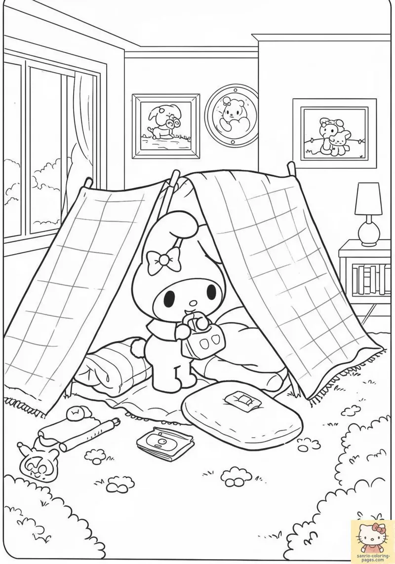 Tranh Tô Màu Kuromi Dễ Tô Cho Người Mới