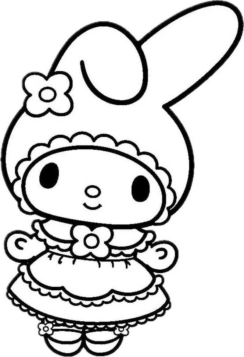 Tranh Tô Màu Kuromi Phong Cách Nhật Bản