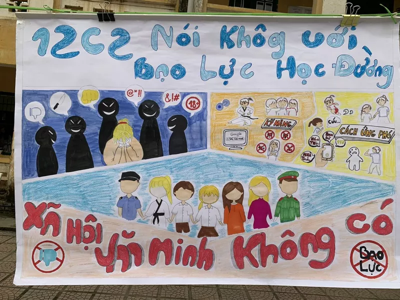 Tranh Vẽ Tuyên Truyền Phòng Chống Bạo Lực Học Đường