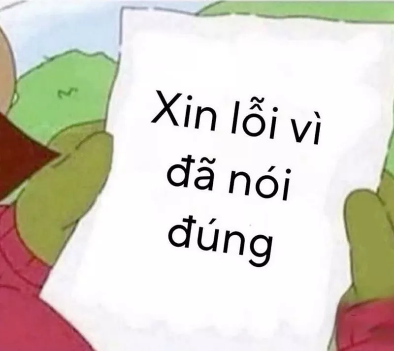 Meme Xin Lỗi Khi Bị Phát Hiện Sai Lầm